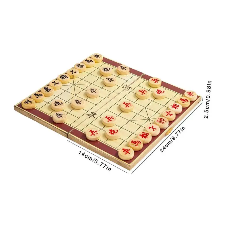 Board game Board game toy Chinese Chess Board Game Foldable Wooden 2 Player Board Games For Adults Chinese Chess Xiangqi Travel Game Set With Wooden