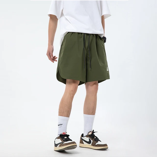 HOUZHOU Baggy Sports Shorts Men Summer Beach Outdoor Quick Drying Gym Basketball Running Korean Streetwear Casual Embroider 2