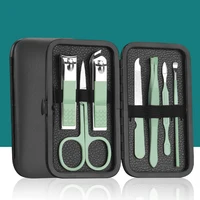 Portable 7Pcs/Set Stainless Steel Nail Clippers Kit Travel Manicure Tools Ear Cleaning Tools Nail Care Pedicure Tool 1