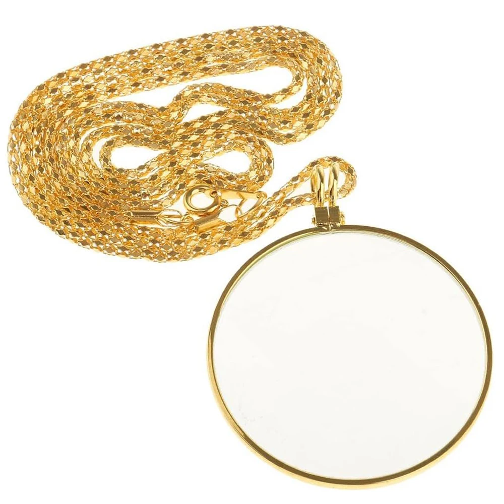 Jewelry Magnifier Jewelry Magnifying Glass Magnifying Glass Reading Magnifier Necklace Magnifier Portable Monocle 5x Magnifying Glasses for Reading Newspapers and Magazines Pendant Jewelry Optical Magnifier