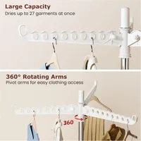 Porte-vêtements pliable pour balcon de chambre à coucher, sur pied 5