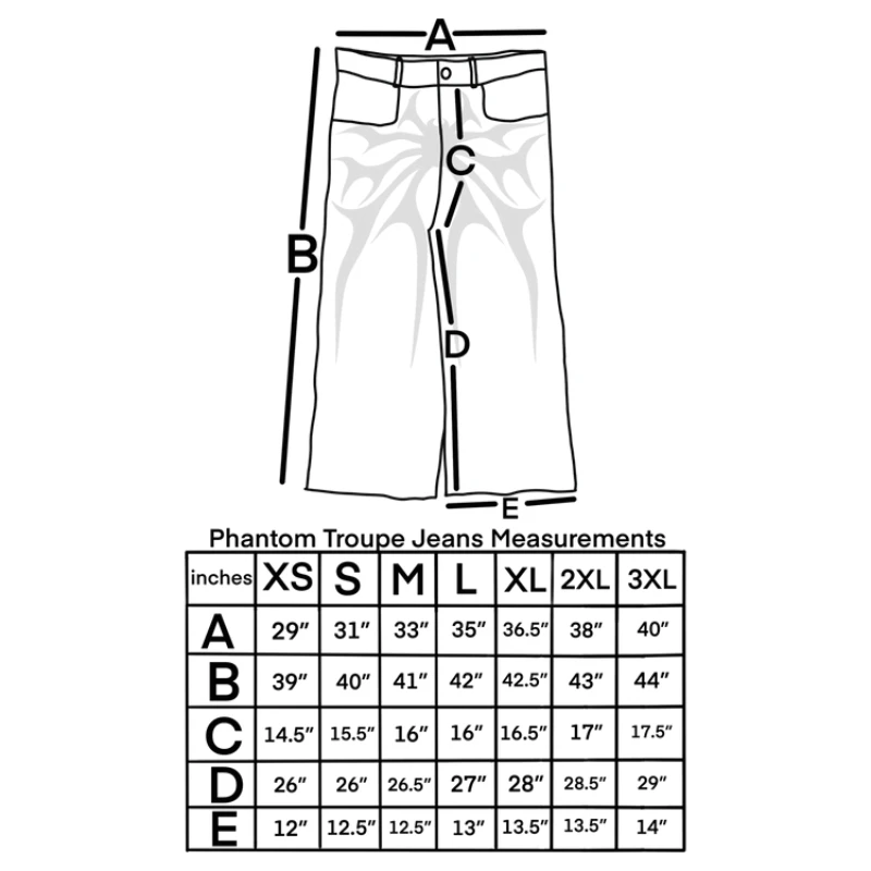 Y2K Phantom Jeans High Street Spider Embroidered Patch Hip Hop Streetwear Gothic Retro Oversized Baggy Fit Unisex Mopping Pants 6
