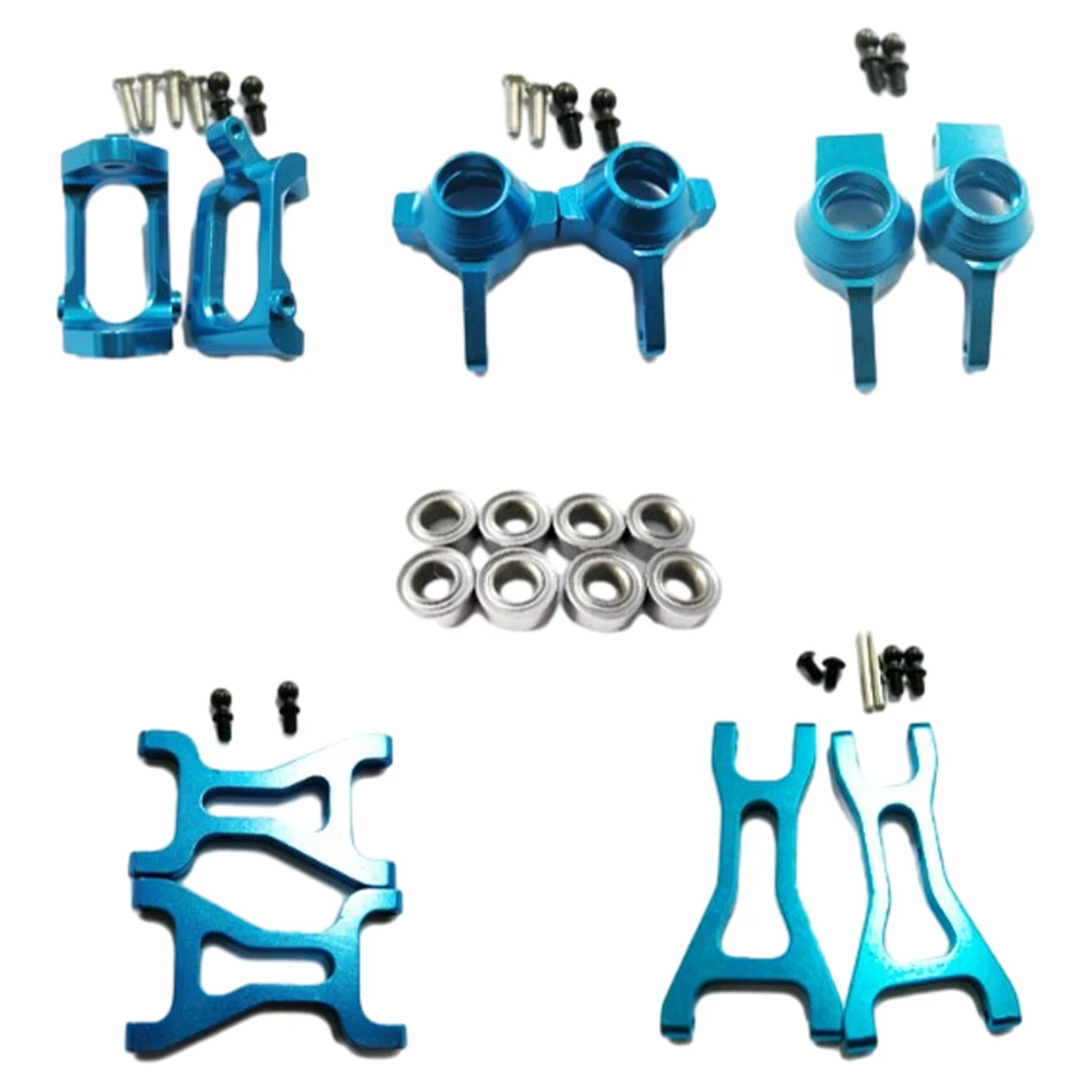 

RCGOFOLLOW 10pcs Aluminum Alloy High Strength Front Axle Assembly Kit For 1/18 Wltoys 959B 969B 979B A959 A969 A979