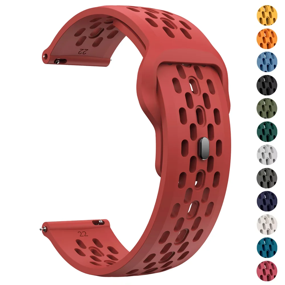 Silicone Sports Strap for Amazfit Active/Active 2 Balance 2/Bip 6 5 3 3Pro/GTR4 3/GTS 3 4 Mini Bracelet 20 22mm Band