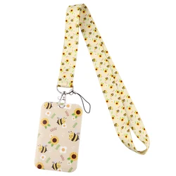 Vintage Floral Neck Strap Lanyard with Keychain Badge Holder for ID and Cards - Perfect Accessory Gift (50)