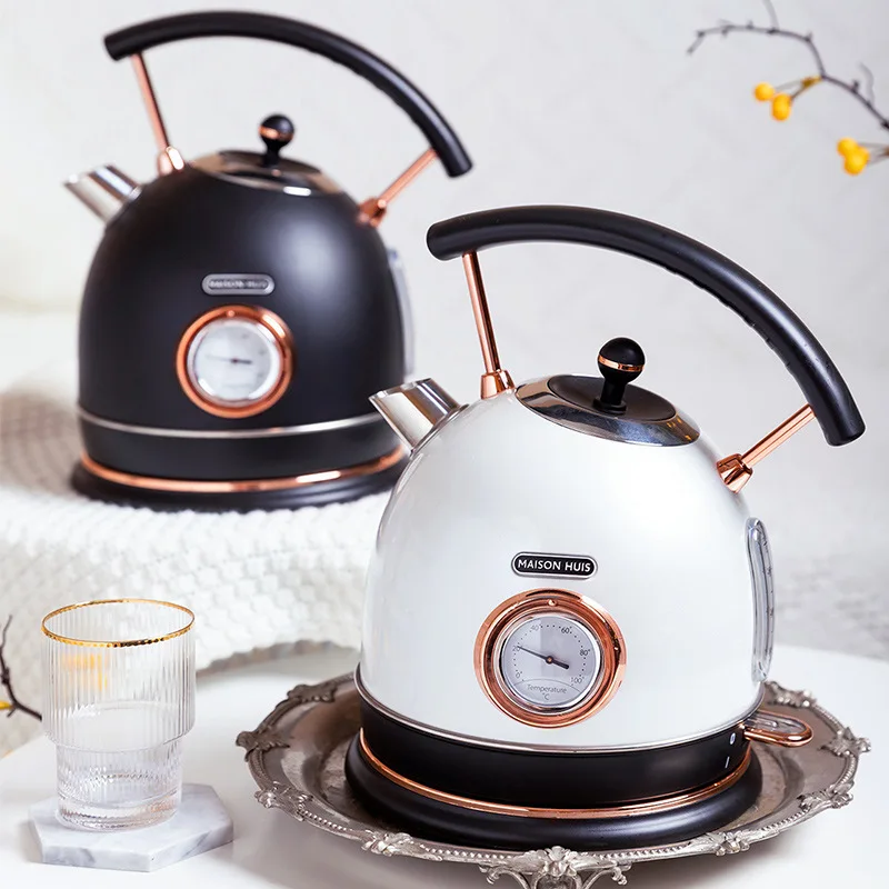 

220V-240V 1.8L 1800W 304 Stainless Steel Electric Kettle With Water Temperature Control Meter Electric Boiling Coffee Tea Pot