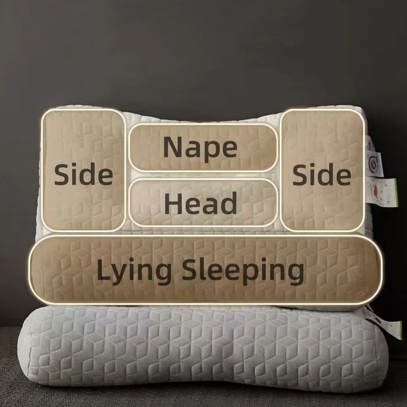 Natural Rubber Pillow Anti Traction Cervical Neck Pillow Soft Elastic Sleeping Pillows Sleep Position Orthopedic Pillow 6