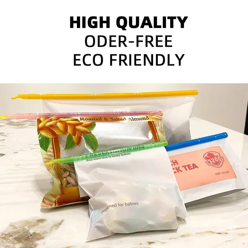 Bag Clips 15Pcs Set Bag Clips Food Snack Bags Portable Sealing Container Fresh-Keeping Sealer Clamp Rod Storage Bag Moisture-proof Clip