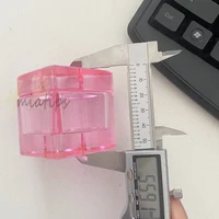 Pink Heart Crystal Glass Nail Dappen Dish with Cap for Acrylic Powder Crystal Cup Bowl Holder Container Manicure Too 2