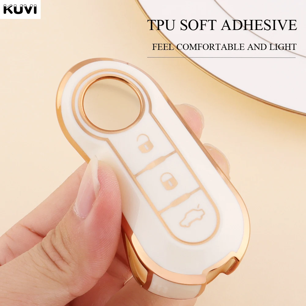 key cover TPU Car Key Cover Shell Case Fob for Fiat 500 Panda Punto Bravo Doblo Peugeot Boxer Citroen Relay Fiat Ducato Lancia Musa