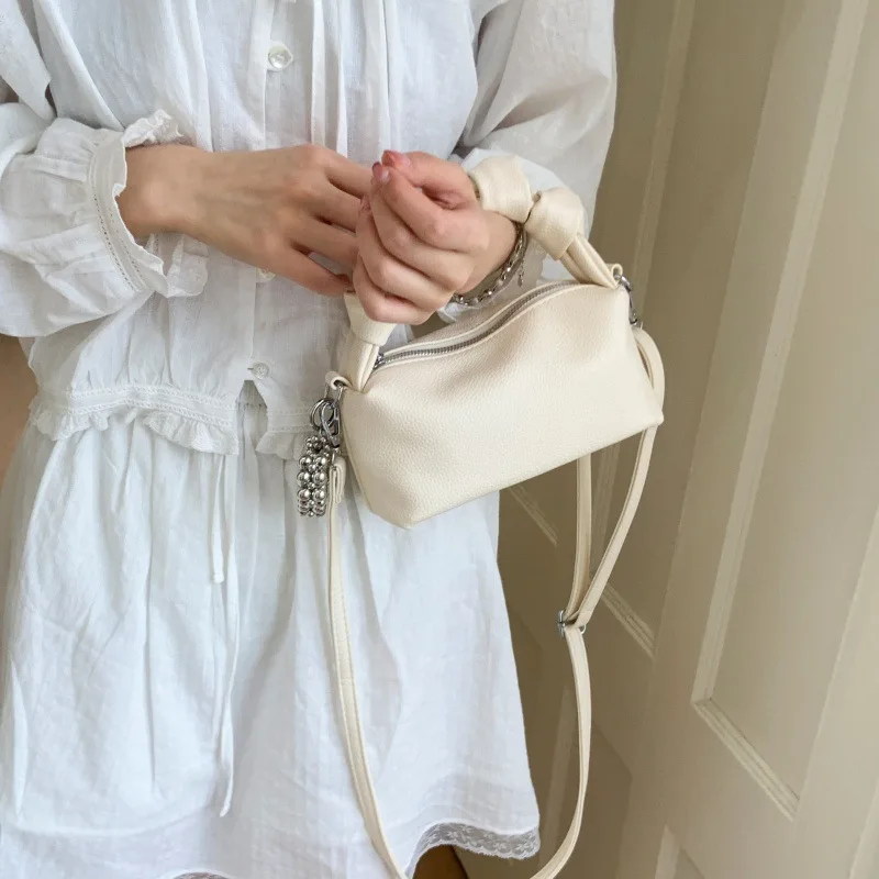 NEW Summer Soft Leather Pillow Bag Women's Crossbody Bag Versatile Luxury Light weight Casual Pure Color Handbag