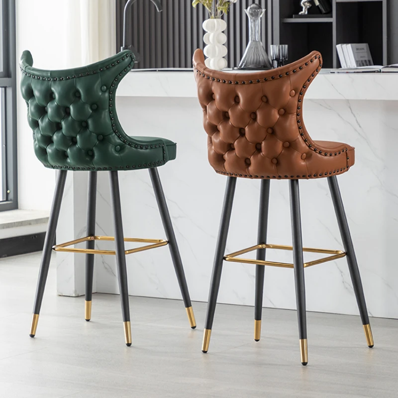 

Counter Nordic Bar Chairs Stool High Luxury Makeup Reception Bar Chairs Kitchen Ergonomic Cadeira Chaise Cafe Furniture JY50BY