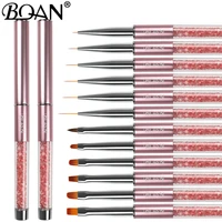 BQAN Liner Brush 5/7/9/11/12/15mm Nail Brush Hand Draw Tips Drawing Line Painting Pen Tools Manicure Nail Art Brush Decoration 1