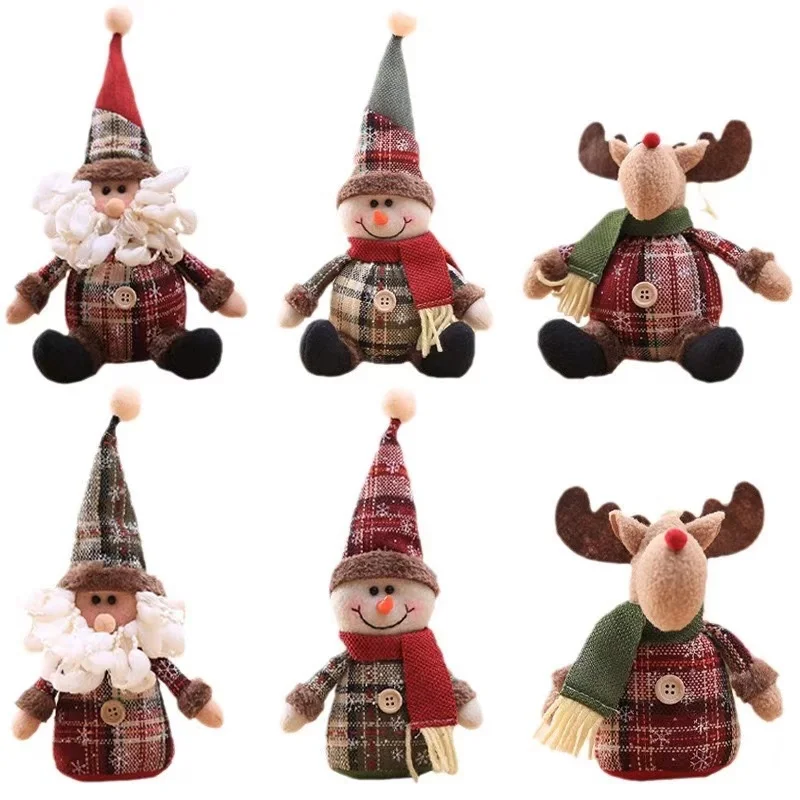 Christmas Decorations New Big Santa Claus Snowman Elk Doll Children Xmas Gift Christmas Tree Decorations Home Wedding Party Supplies Plush Ornaments