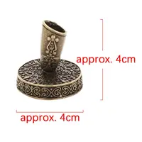 Vintage European Style Pen Holder Metal Pen Clips Round Base Writing Accessories Desktop Organizer 6