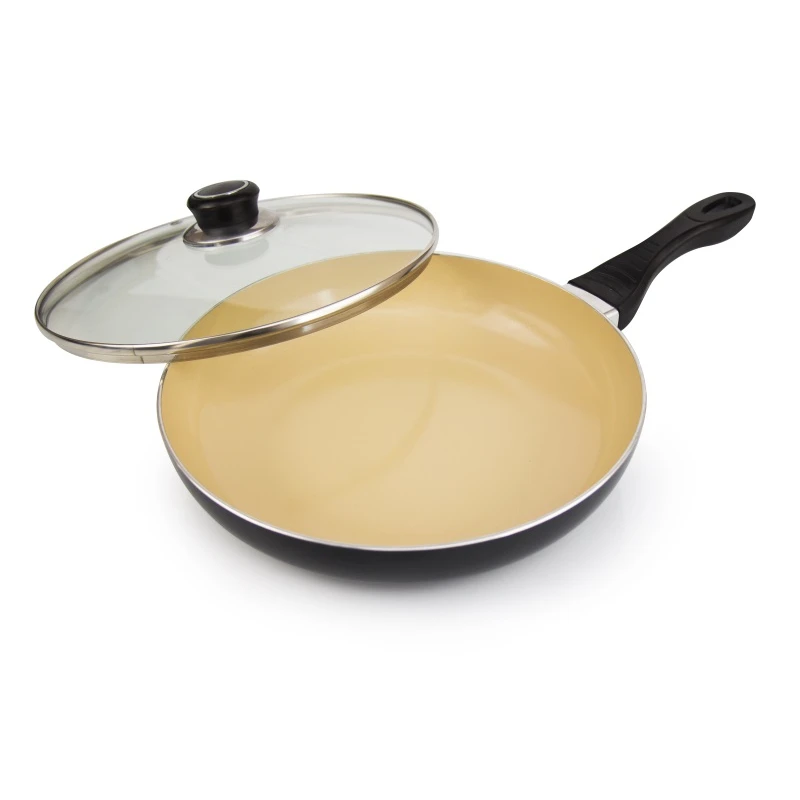 Frying pan with lid Galaxy GL 9817 Tableware Wooden plate plates Sugar bowl Dish serving | Дом и сад