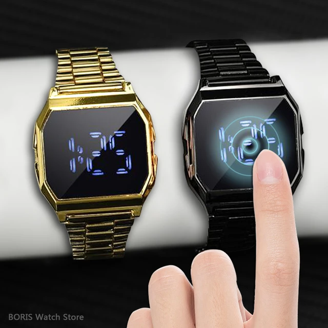 Digital Touch Screen Watches For Men 2023 Electronic Luxury Sport Wristwatch Stainless Steel Strap Women Clock reloj hombre - AliExpress