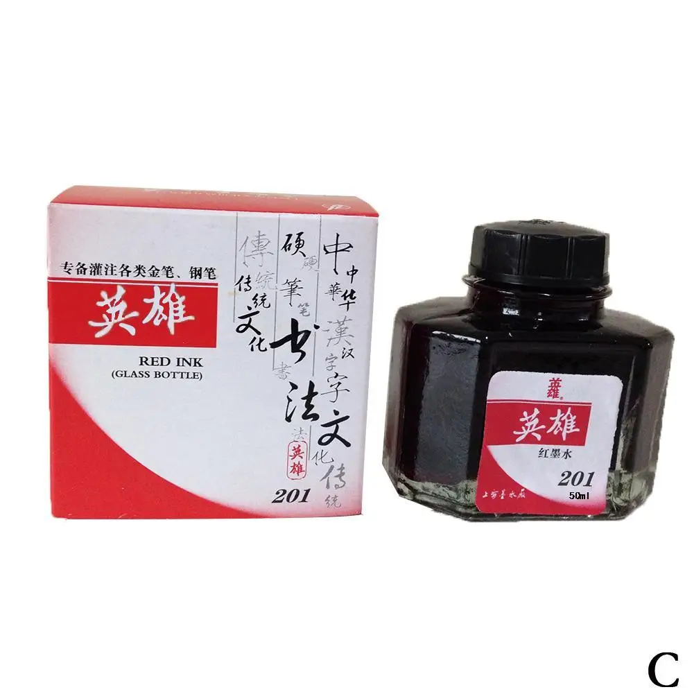 50ml Fountain Pen Inkwith Bottle 201 202 203 204 Red Blue Black Ink Office Stationery Supplies Student Stationery 6