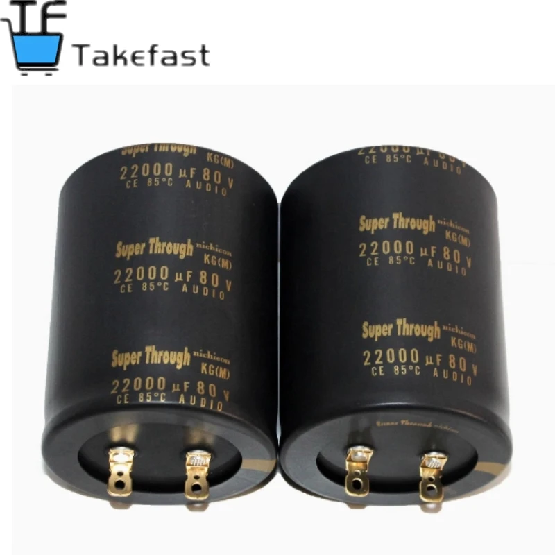 NICHICON KG Super Through 80V22000UF 76x100mm Audio 22000UF 80V Verstärkerfilterung 22000uF/80V Goldene Füße Vergoldeter Fuß – Detail 1