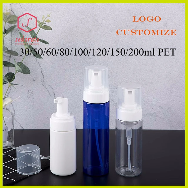 10/20/50pcs Empty PET Foam Pump Bottle 30ml 50ml 60ml Plastic Liquid Soap Refillable Bottle 80Ml 100ml 120ml 150ml 200ml QY41401