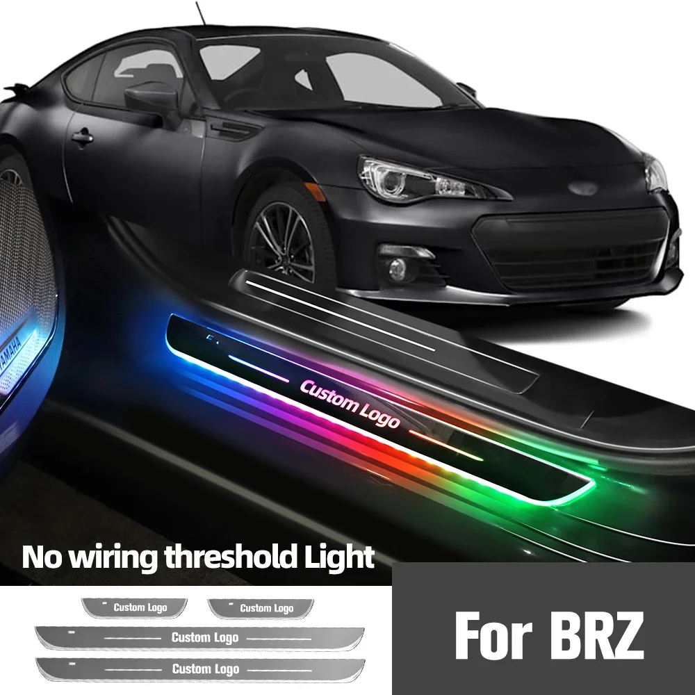 

For Subaru BRZ 2011-2023 2018 2020 2021 Car Door Sill Light Customized Logo LED Welcome Threshold Pedal Lamp Accessories