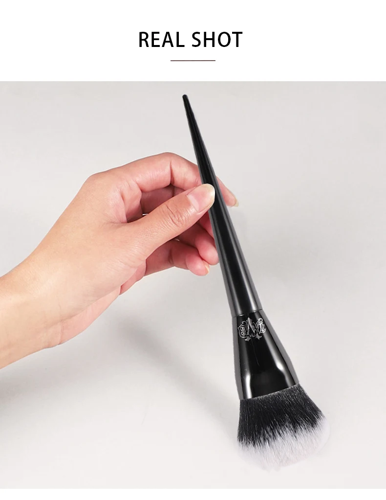 Pennello professionale per cipria trucco con setole morbide_voghion.com