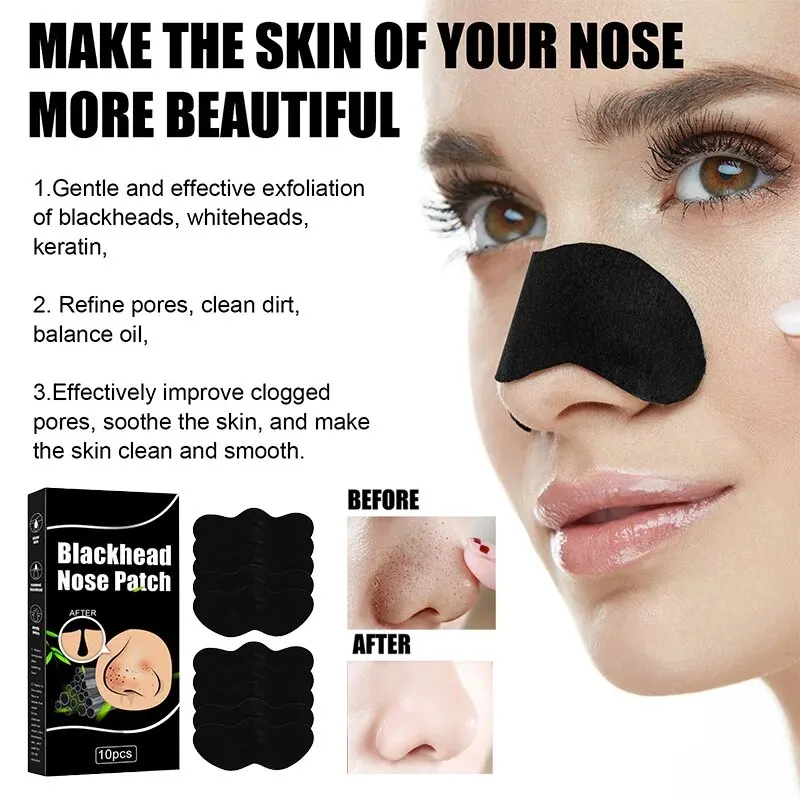 Black Pig Nose Stick Bamboo Charcoal To Remove Blackheads, Remove Acne, Clean Pores, Adsorb Oil And Dirt Nose Film Nose Stick 2