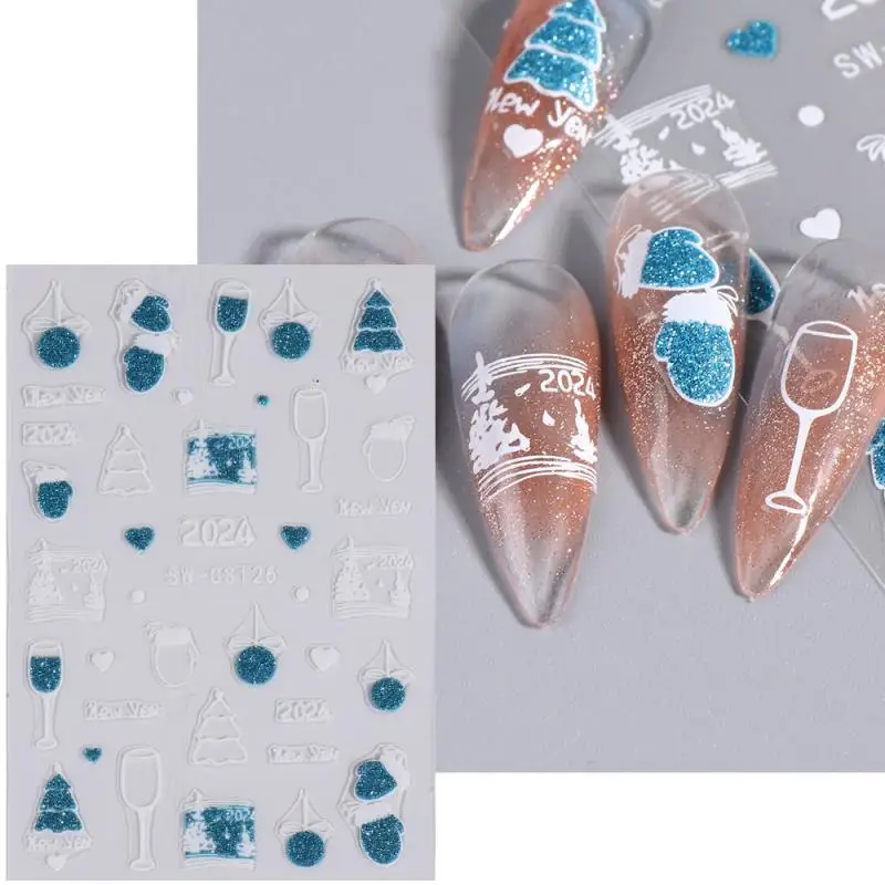 

Cartoon Nail Stickers High Quality Nails Christmas Lasting Easy To Apply Holiday Nail Supplies Nail Art Accessories Fun Perfect