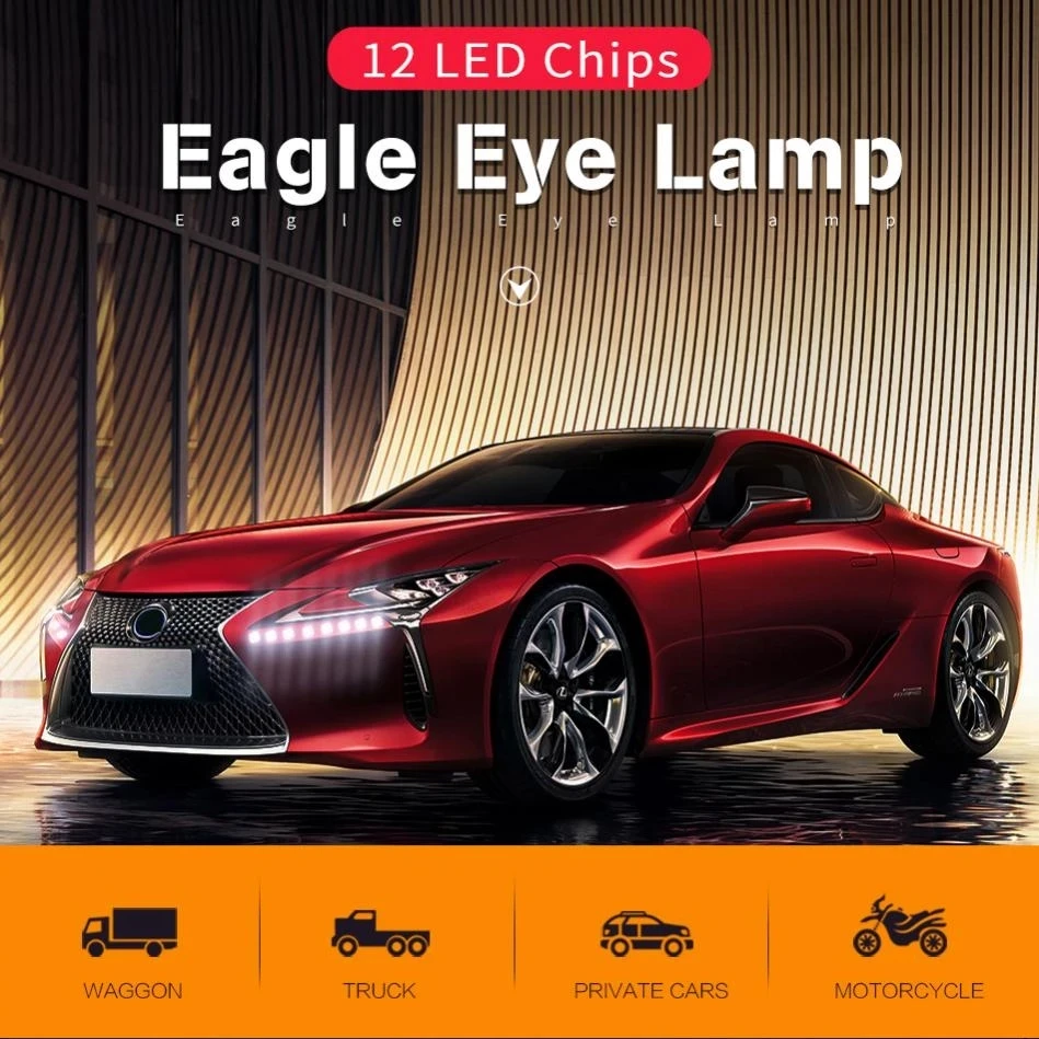 10pcs 18mm/22mm 자동차 독수리 눈 DRL Led 주간 러닝 라이트 LED 백업 반전 주차 신호 자동차 램프 차량용