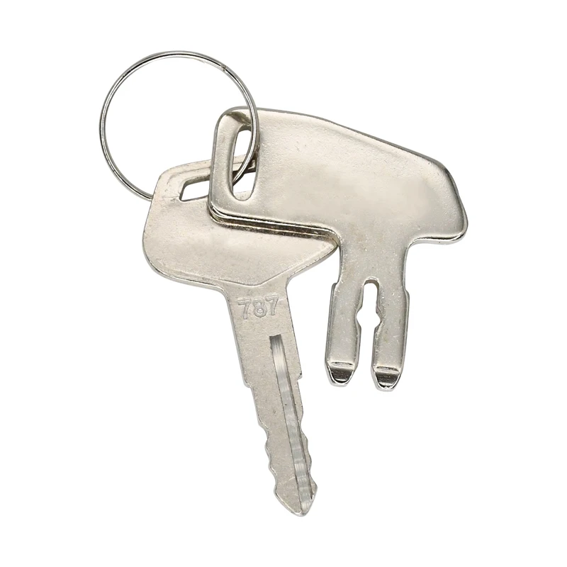 2Pcs Heavy Equipment Key 787 TR2611434 K2C166 Compatible with ​Komatsu Forklift Kalmar Dressta Sakai Forklift​