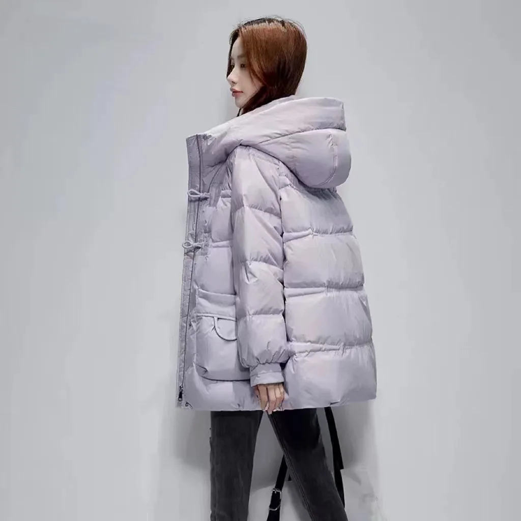 Winter Women White Duck Puffer Down Hooded Jackets Coats 2022 Warm Ski Windproof Ladies Coats
