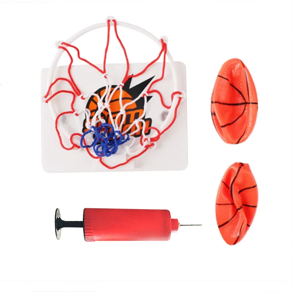 Mini Basketball Hoop Set Portable with Ball and Inflatable Pump Indoor Outdoor Play For Kids