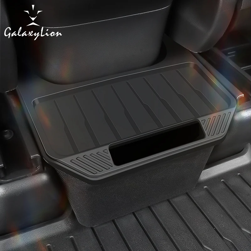 For Tesla Model Y Rear Center Console Storage Box TPE Organizer Box