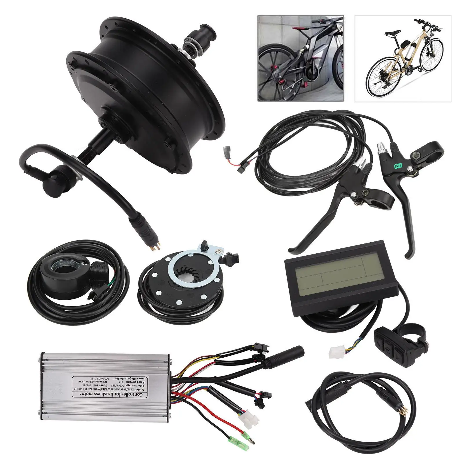 48V 500W Electric Rear Wheel Conversion Kit with LCD3 Display & Power Assist Sensor