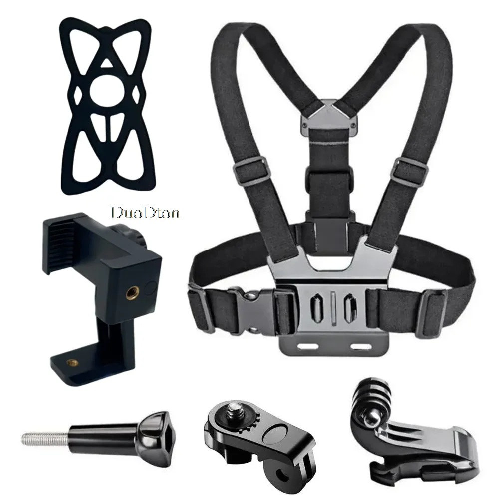 Description Picture 2 of itemMobile Phone Chest Mount Harness Strap Holder Cell Phone Clip Action Camera POV for Huawei Samsung iPhone Plus