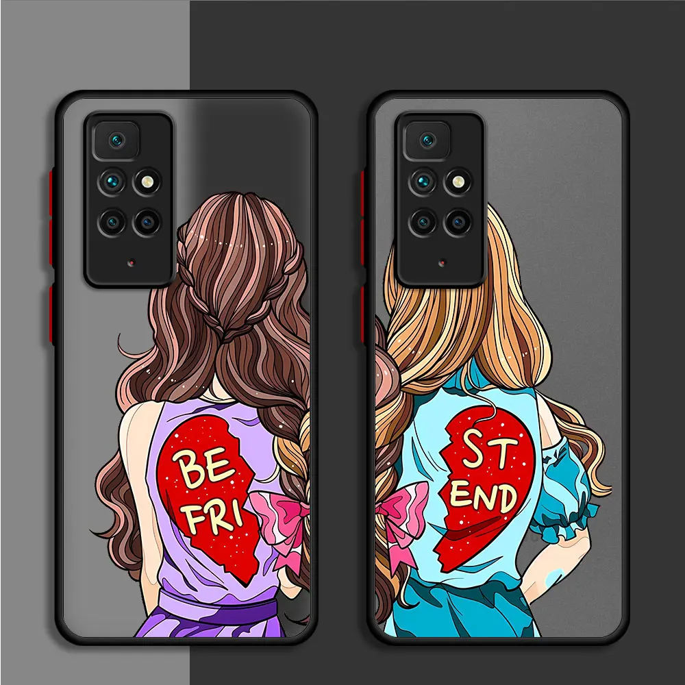 Best Friends Forever Girls Custodia Per Telefono Di Lusso Per Redmi 9T K40 Pro 10 12 5G A2 A1 Plus 10C 9C 10A 9A 12C 9 Cover Opaca In Silicone