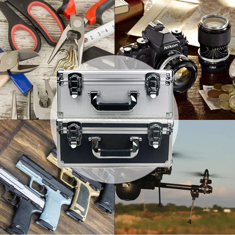 High-Grade ToolBox Portable Aluminum Safety Equipment Tool Box Instrument Case Storage Box Suitcase Impact Resistant Case
