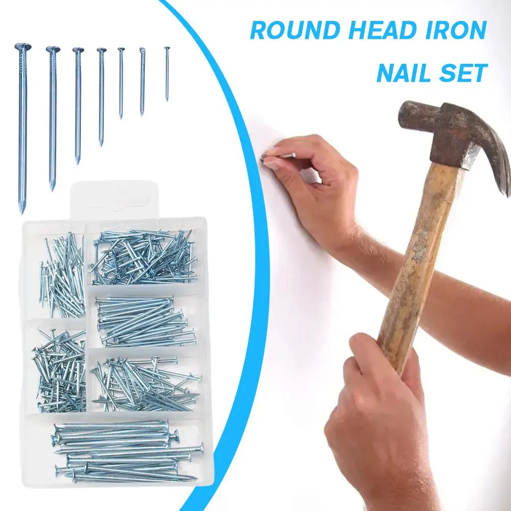 round head nails 280pcs Iron Nail Round Head Tack Jewelry Box Hinge Golden Silver Antique Brass Fastener Pushpin Hardware