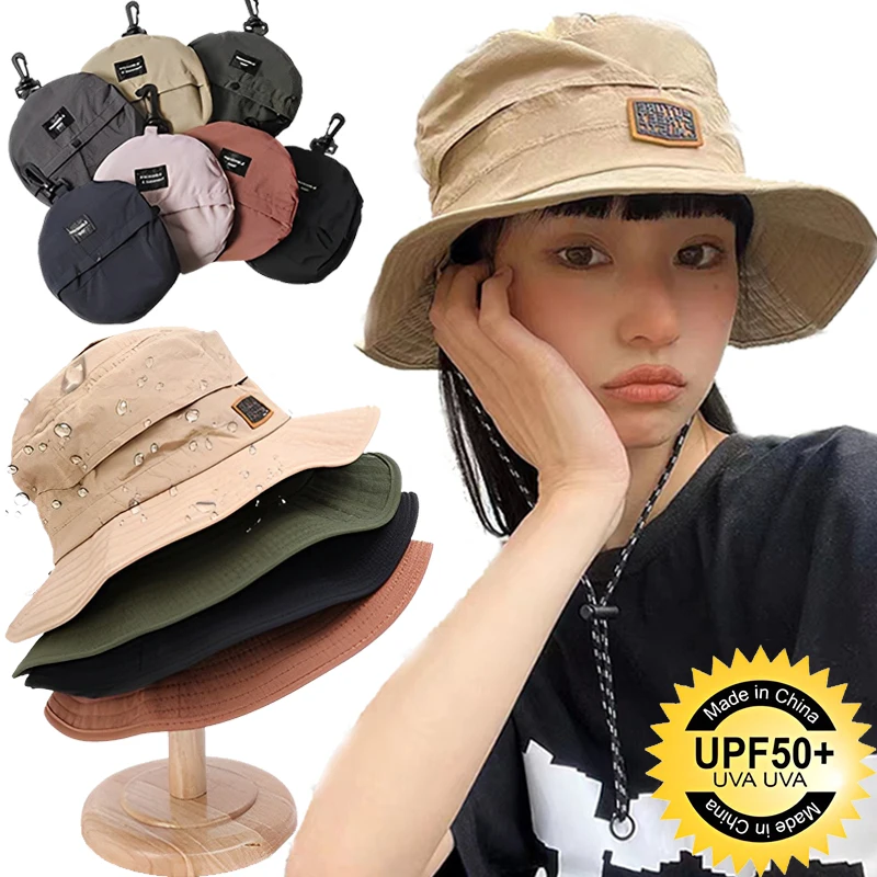 

Waterproof Collapsible Fisherman Hat Women's Summer Quick-drying Breathable Hiking Hats Men's UV-resistant Outdoor Sunscreen Cap