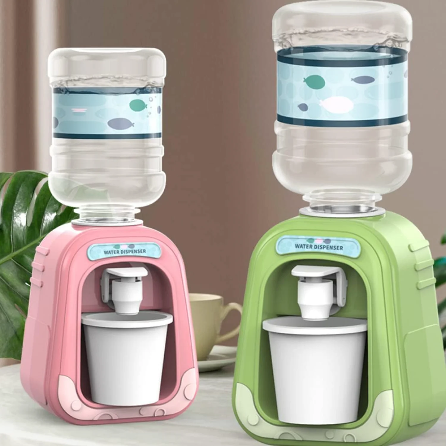 Mini Water Dispenser Cute Mini Water Cooler Simulation Dispenser for Juice Milk Drinking Fountain Pretend Play Toy Style