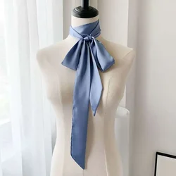 Elegant Silk Satin Hair Scarf for Women - Fashion Accessory for 2023 (Blue)