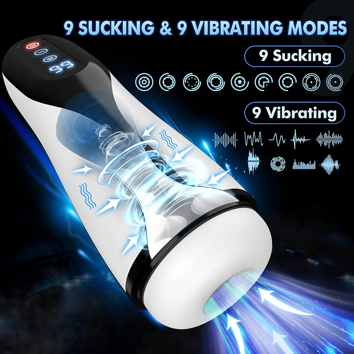 Hyper Suction Blowjob Cup With Heated Mouth