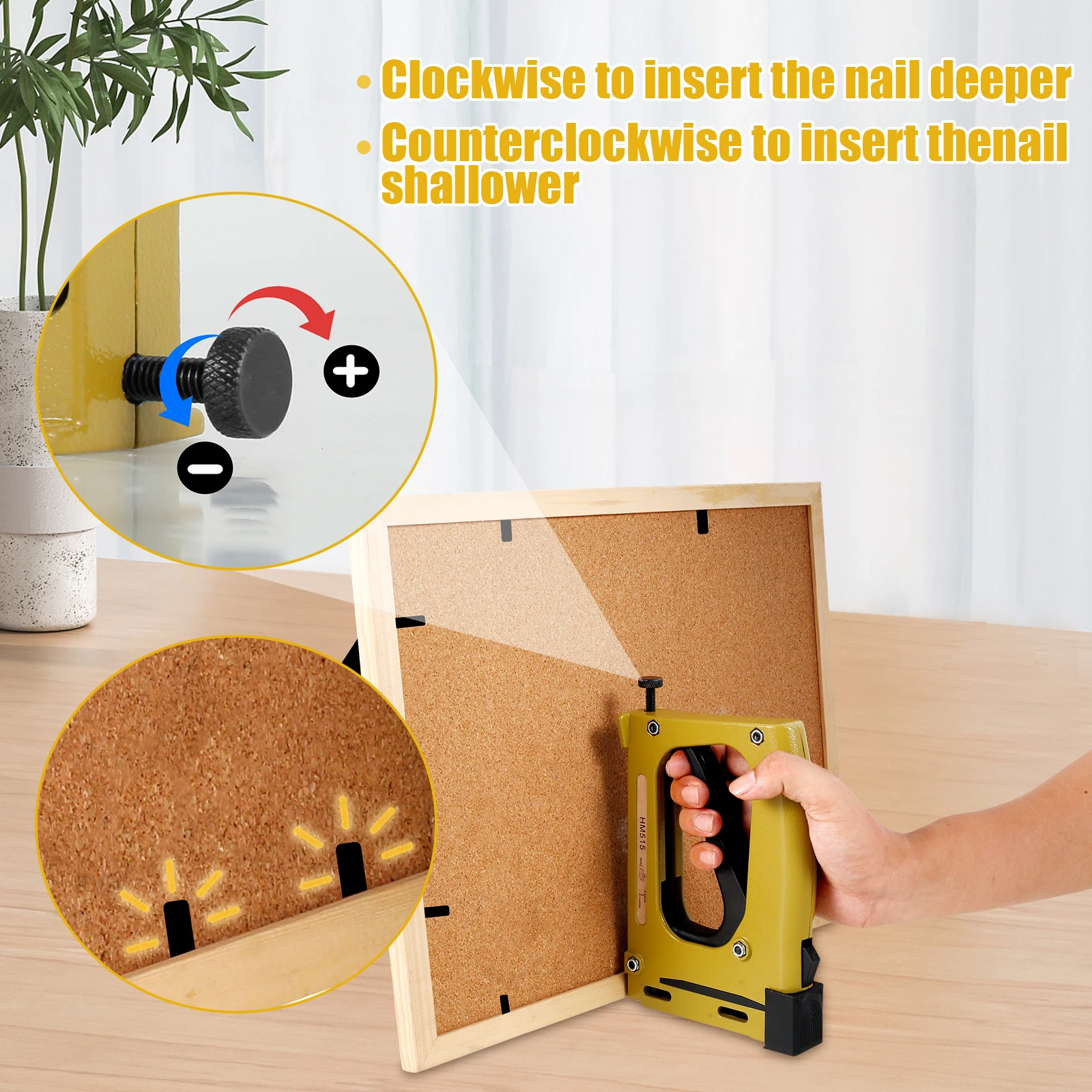 Picture Frame Gun Nailer With 1000pcs Nails Manual Flex Point Tacker Framing Pin Stapler Lightweight Point Nail Tacker Hot sale 4