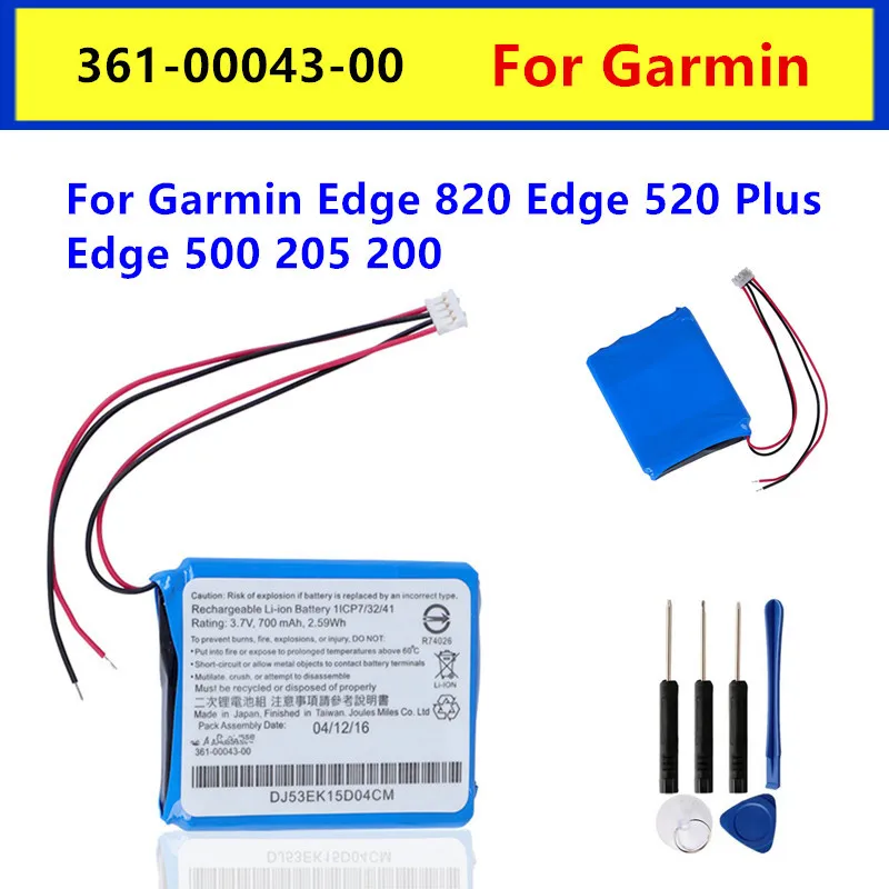 סוללת תחליף 361-00043-00 מקורית--00 ל-garmin edge820 520 יתרון 500 קצה 200 205 820 520 gps מחשב