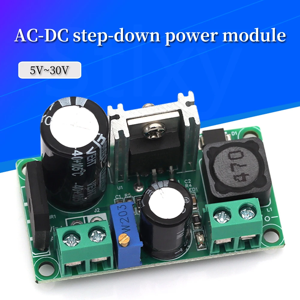 AC/DC to DC Buck Step Down Converter Module LM2596HV 3v 3.3V 5V 6V 9V 12V 15V 24V DC 5V-50V Adjustable Step-Down 3A Power Supply