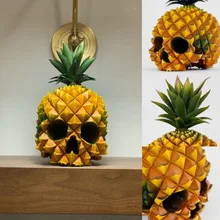 

2022 New Pineapple Skull Head Decor Resin Crafts Halloween Decoration Atmosphere Horror Ornaments Skull Crafts Gift Party Decor