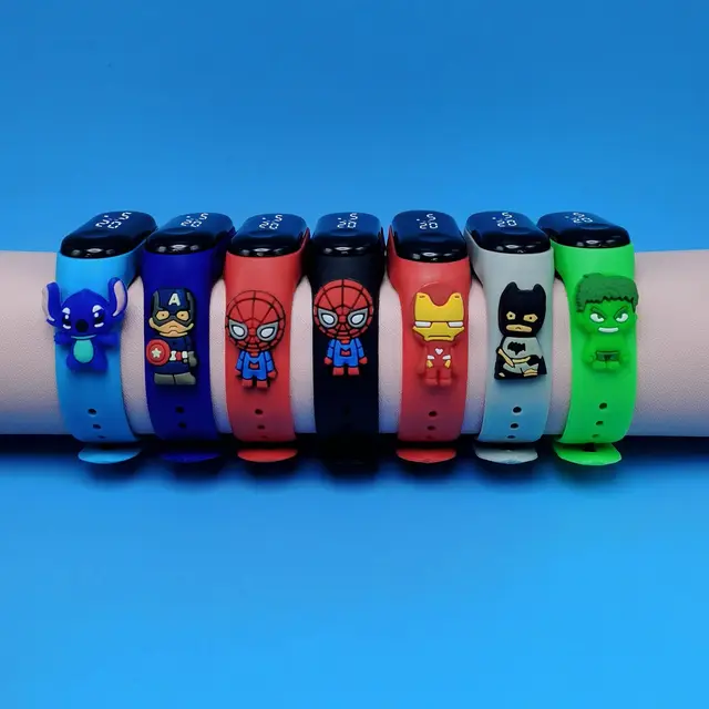 Marvel Children's Watch Cartoon Fashion Watches Electronic Digital LED Display Watches Waterproof Holiday Gift Kids Watches 2