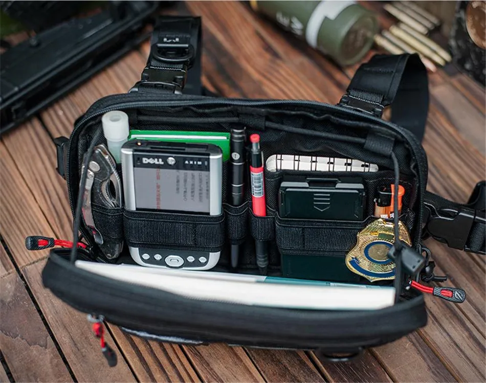 Description Picture 4 of itemOutdoor Multifunctional Tactical Accessory Vest Bag Military Fan Hiking Chest Bag Fashion Casual Shoulder Packpack Mobile Wallet