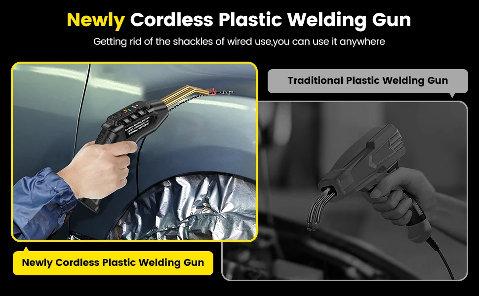 40W Plastic Welders Kit Hot Stapler Plastic Welder Heat Gun 4.0Ah Soldering Iron