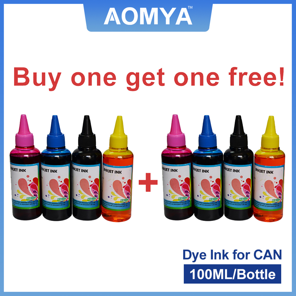 Printer dye ink refill for Canon Pixma MG3640s MG2540 MG5740 MG4250 MG5750 all printers , CISS Ink Cartridges 100ml*8 bottles